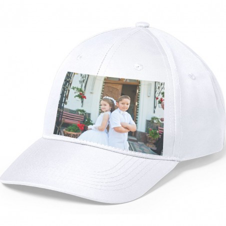 Cappellino personalizzato con logo o foto a colori con testo