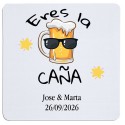 Sottobicchieri personalizzati con logo foto o design predefinito a colori vivaci