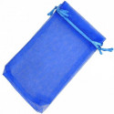 Cavatappi personalizzato con adesivo per bambino della comunione in sacchetto di organza blu elettrico