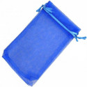 Cavatappi personalizzato con comunione adesivo bambino in sacchetto di organza blu elettrico