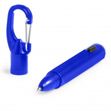 Penna con torcia a LED in busta kraft con adesivo personalizzato per la comunione di un bambino