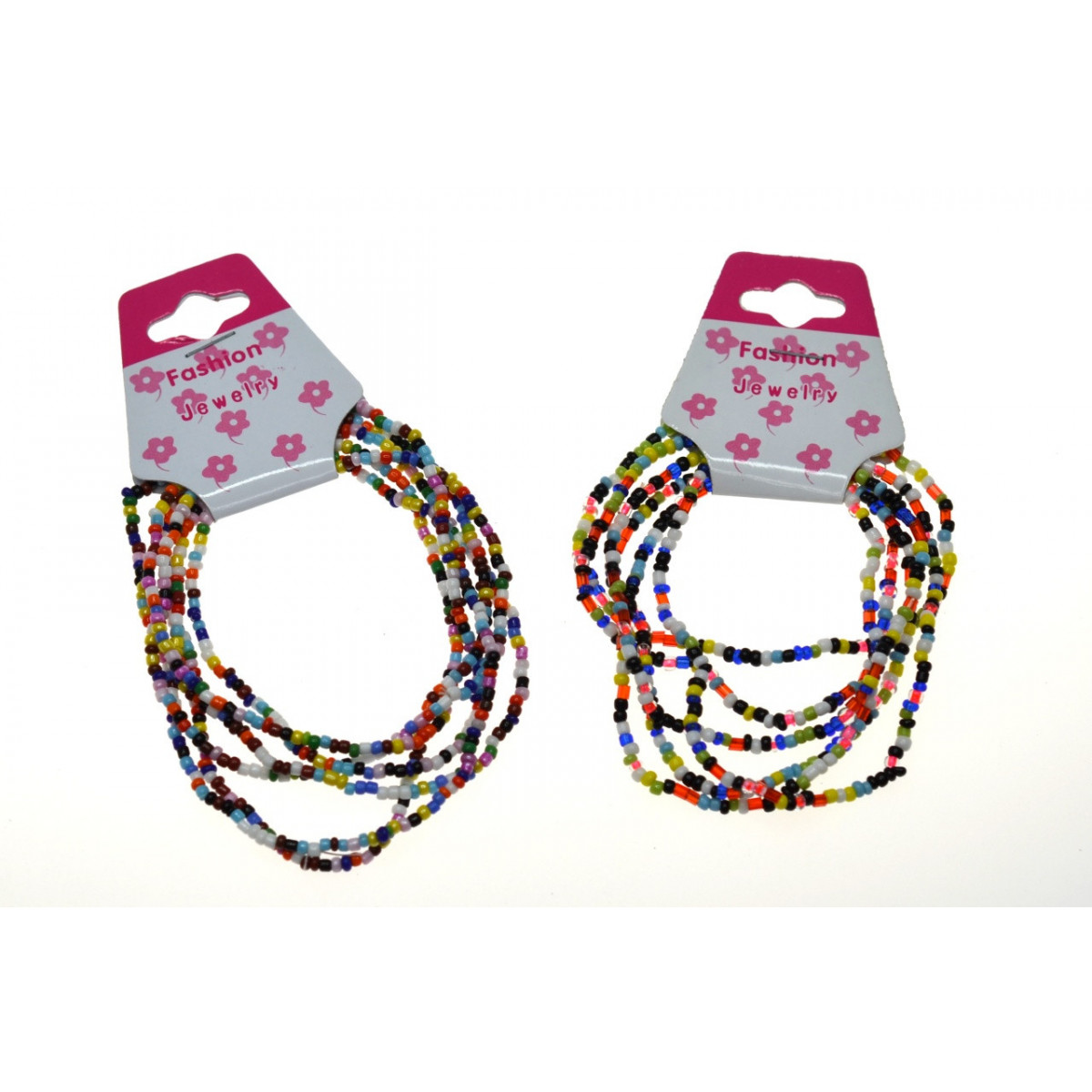 Confezione da 6 piccoli braccialetti con palline colorate