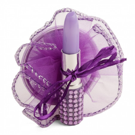 Specchio unicorno con penna rossetto in sacchetto di organza lilla