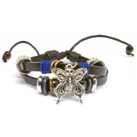Bracciale doppia farfalla con perline