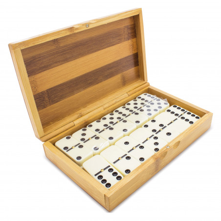 Gioco domino in scatola magnetica di bambù