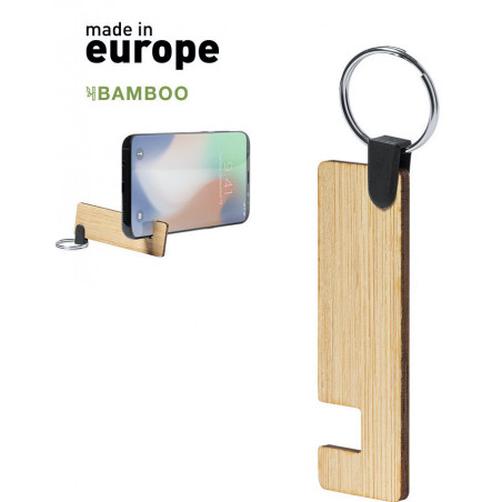 Portachiavi di supporto mobile realizzato in bambù