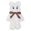 Asciugamano a forma di orso bianco soffice in sacchetto regalo