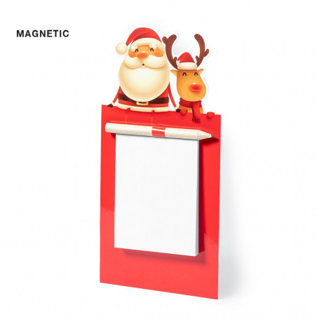 Quaderno con magnete per frigorifero speciale Natale con matita e penna di Natale in busta regalo