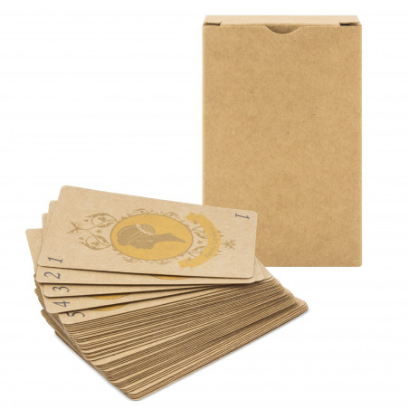 Mazzo di carte personalizzato con adesivi per battesimo