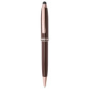 Portacarte con finestra color marrone con penna Pierre Cardin presentato in busta e adesivo di nozze personalizzato