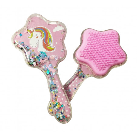 Spazzola per capelli per bambini con scatola regalo a forma di unicorno