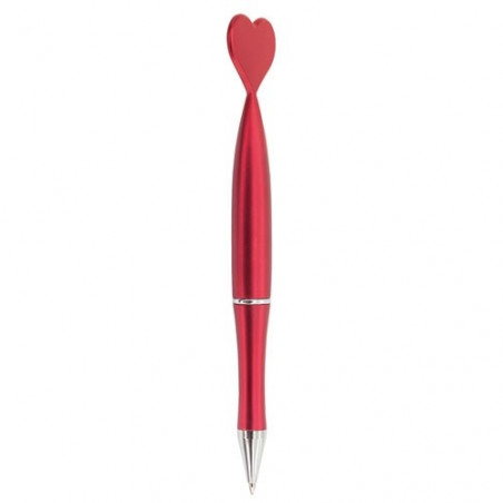 Taccuino reversibile rosso con paillettes lucide e penna a forma di cuore