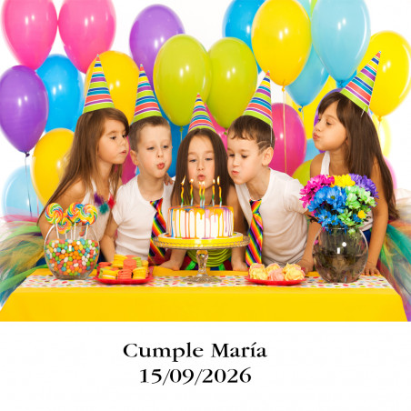 Adesivo Personalizzato 5 X 5 Con Foto E Testo