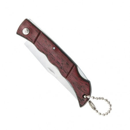 Coltello con manico in legno presentato in una scatola regalo vintage