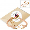 Bracciale Infinity con chiusura a catena in una scatola regalo personalizzata Secret Santa