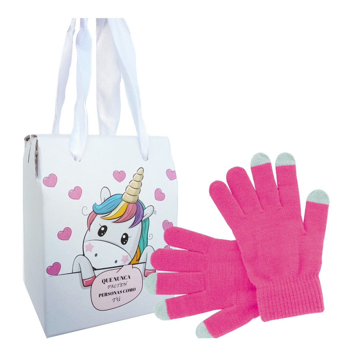 Guanti touch con speciale confezione regalo con unicorno per i regali degli amici