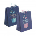 Guanti tattili e sciarpa in pile in busta di carta come regalo unisex e per adolescenti