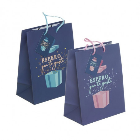 Guanti tattili e sciarpa in pile in sacchetto di carta come regalo unisex