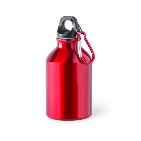 Bottiglia in alluminio rossa personalizzata con adesivo per il regalo di san valentino