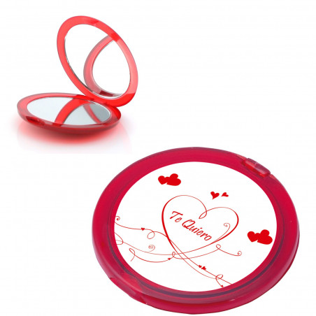 Specchio ingranditore per borsa con adesivo da personalizzare con immagine per il regalo di san valentino
