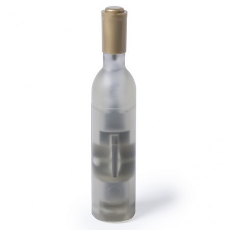 Apribottiglie a forma di bottiglia con calamita personalizzata con adesivo come dettaglio comunione