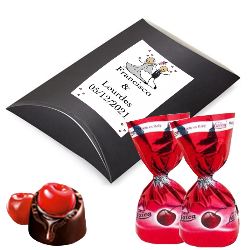 Cioccolatini al liquore di ciliegia in scatola regalo