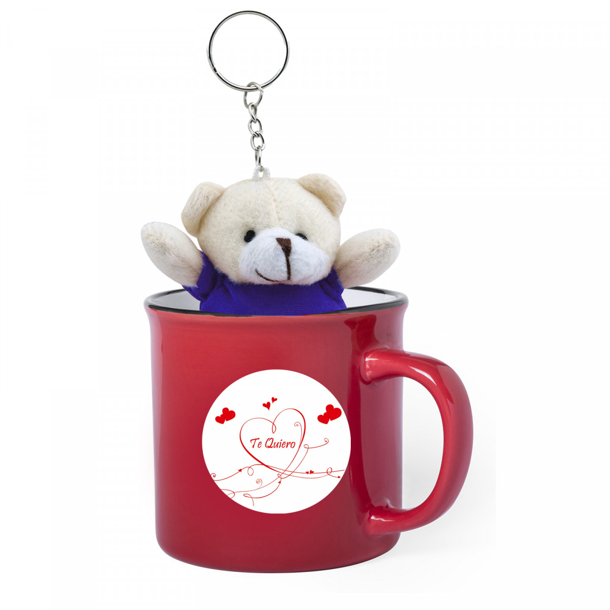 Tazza con peluche di orsetto per regalo di san valentino per donna personalizzata