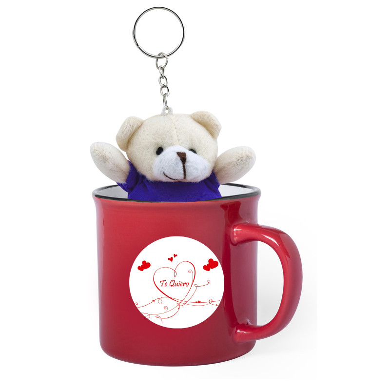 Tazza con peluche di orsetto per regalo di san valentino per donna personalizzata