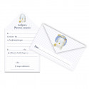 Blister 10 invito di Comunione originale bambino a forma di busta pieghevole