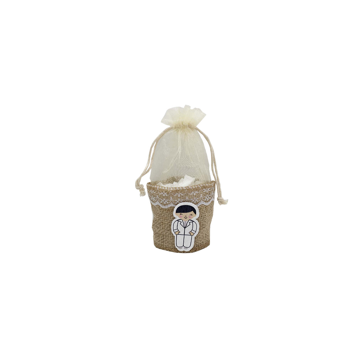 Borsa comunione bambino con cesto