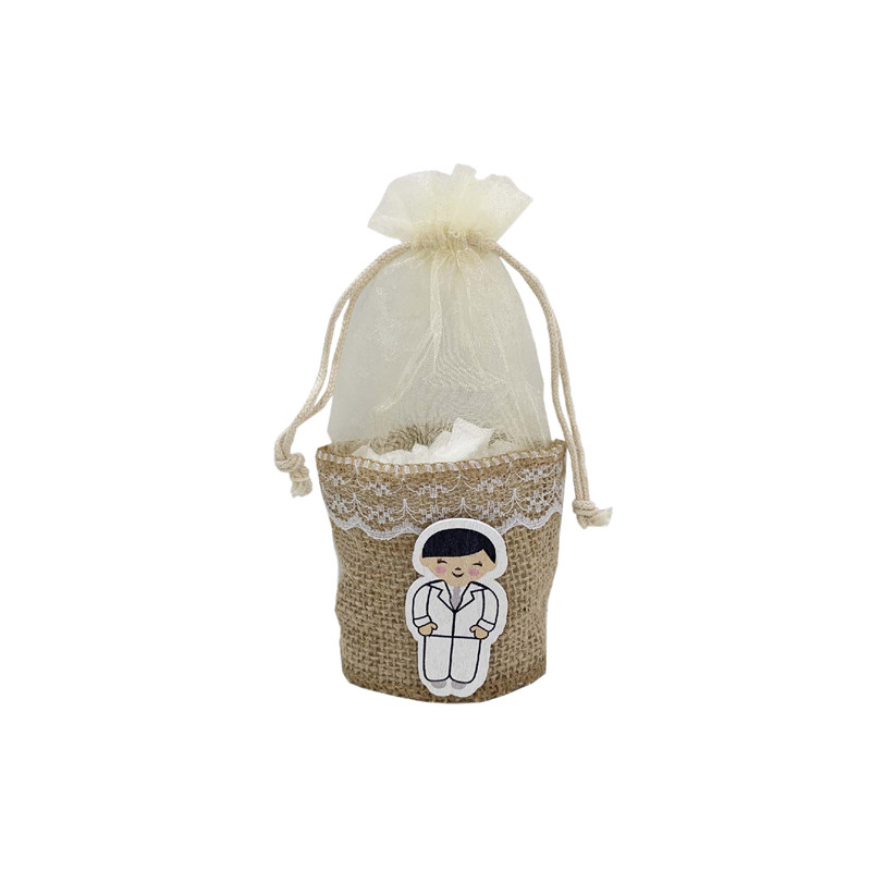 Borsa comunione bambino con cesto