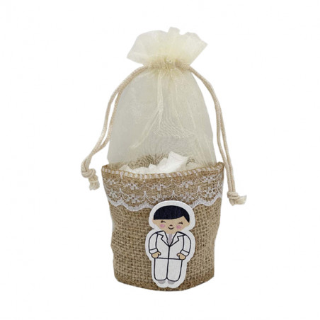Borsa comunione bambino con cesto