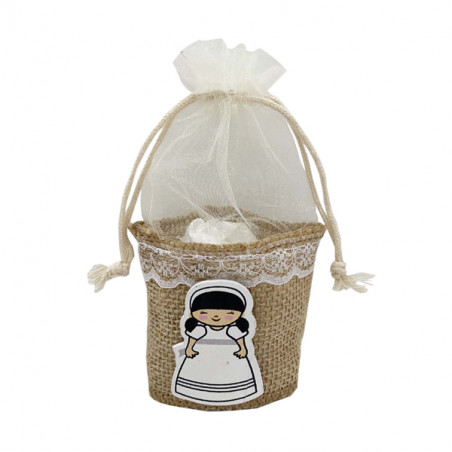 Borsa comunione bambina con cesta