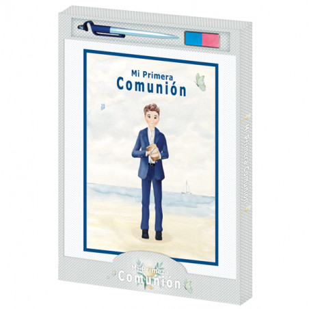 Libro delle firme e impronte comunione di bambino