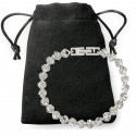 Bracciale di alta gioielleria in borsa di pelle scamosciata nera