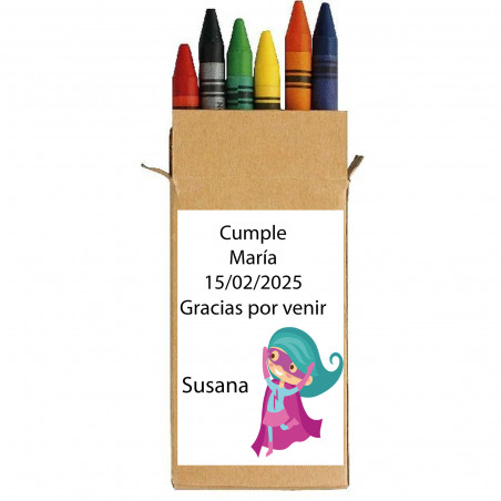 Scatola colorata con adesivo personalizzato per evento