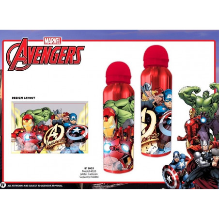 Bottiglia di metallo per acqua Avengers