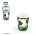 Pacchetto di 8 bicchieri usa e getta a tema calcio