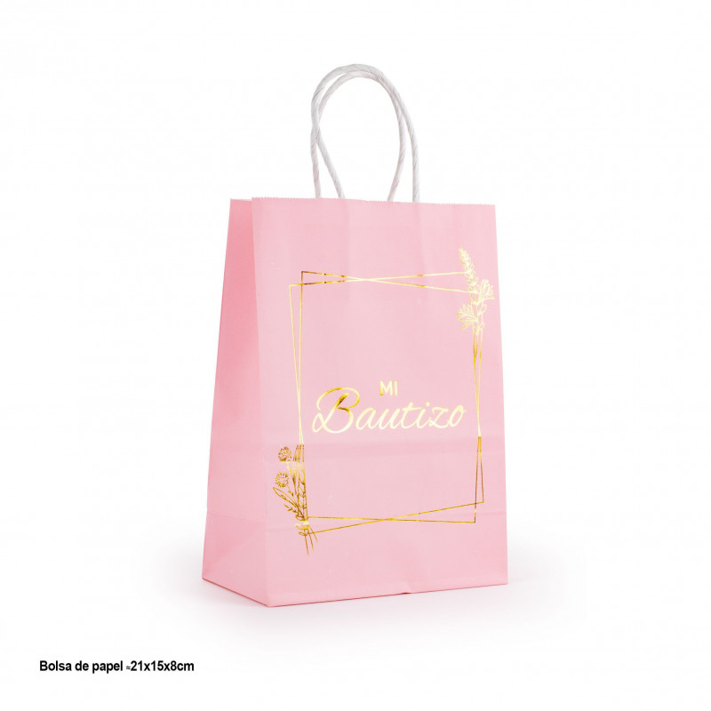 Borsa di carta per battesimo di ragazza