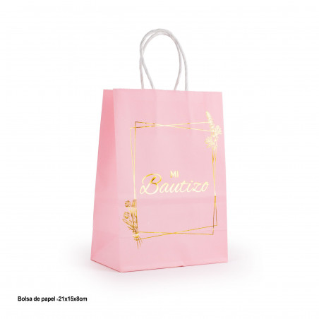 Borsa di carta per battesimo di ragazza