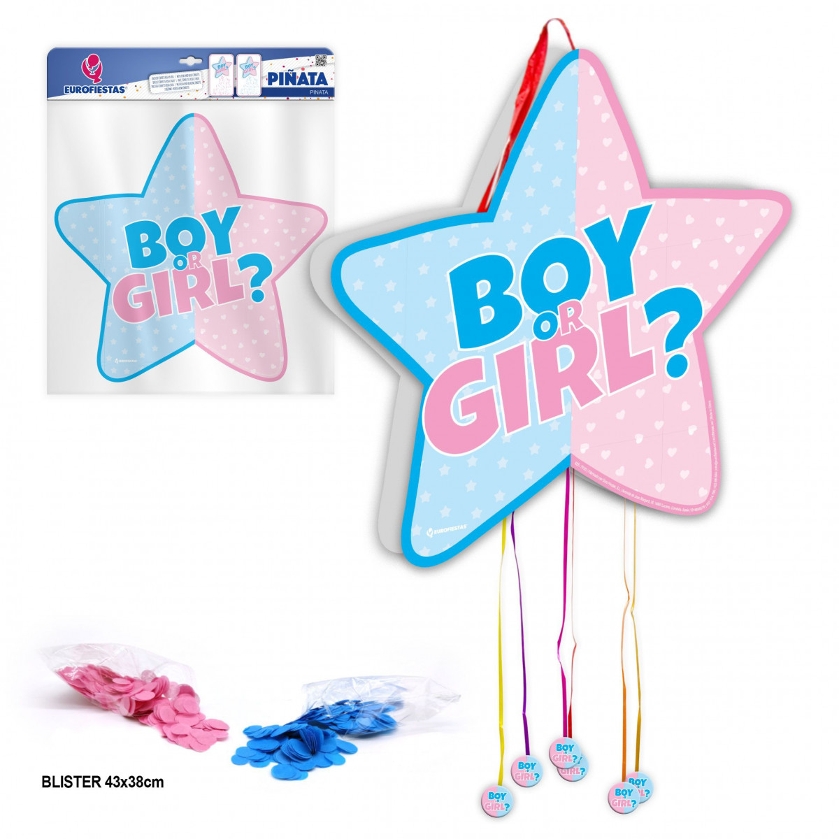 Piñata bambina o bambino a forma di stella