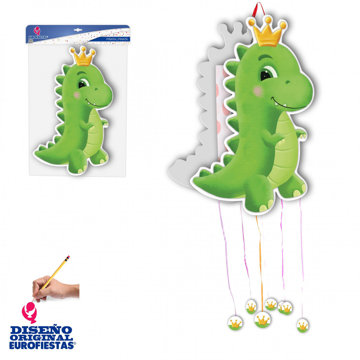 Piñata a forma di dinosauro
