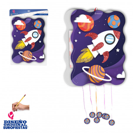 Pignatta nave spaziale con glitter