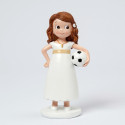 Figura torta comunione calciatrice