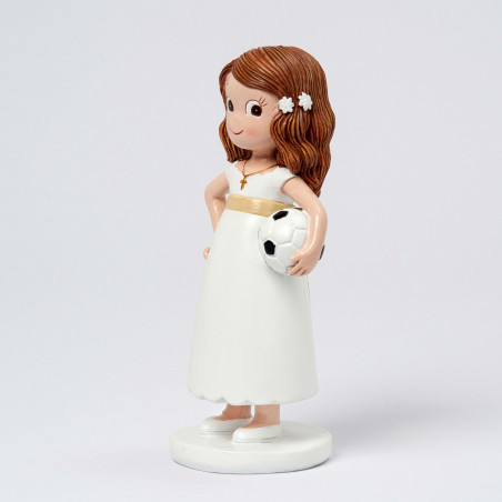 Figura torta comunione calciatrice