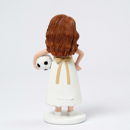 Figura torta comunione calciatrice