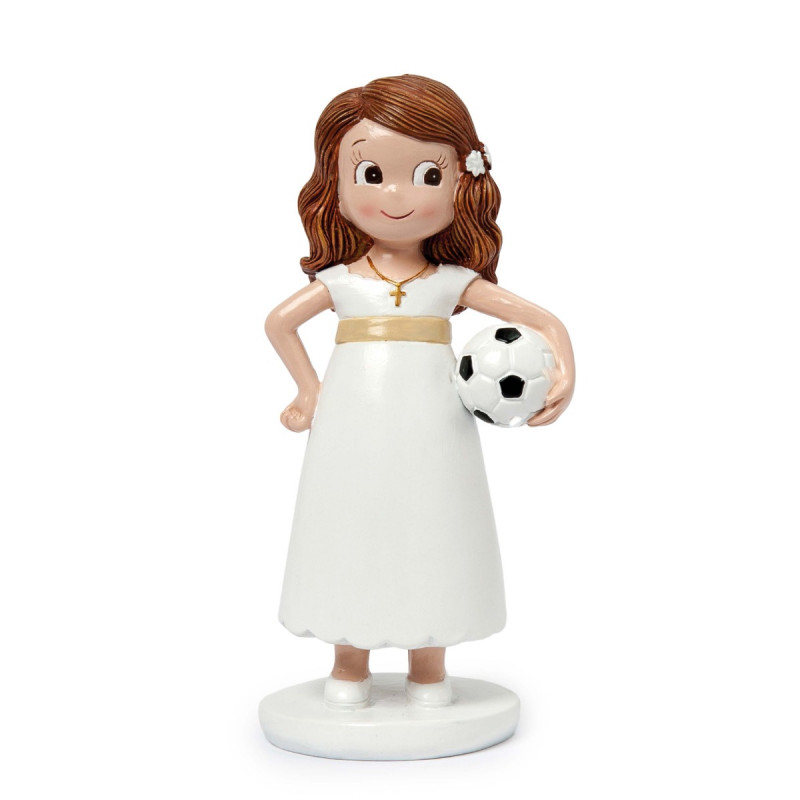 Figura torta comunione calciatrice