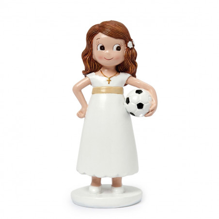 Figura torta comunione calciatrice