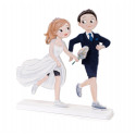 Figura di torte in legno sposi corridori di running