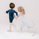 Figura di torte in legno sposi corridori di running